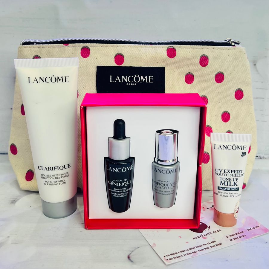 Set Lancome cơ bản cho mặt và mắt, bảo vệ toàn diện cho đi du lịch (limited)