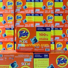 Viên giặt xả Tide Pods Spring Mỹ tất cả trong một giặt sạch, thơm lâu, mềm vải