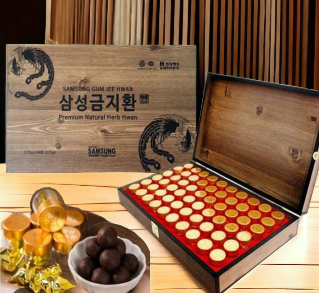 An Cung Ngưu Bổ Não Gum Jee Hwan ích khí dưỡng huyết, phòng đột quỵ