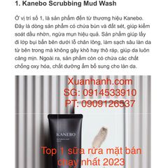 Sữa rửa mặt Kanebo GKC Scrubbing Mud bùn khoáng hút dầu, sạch sâu từng lỗ chân lông