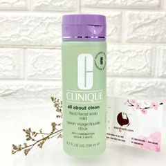 Sữa rửa mặt Clinique All About Clean Liquid Facial Soap Mild - 200ml (New)