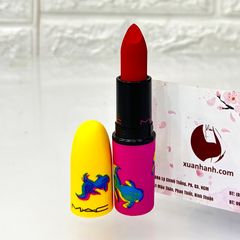 Son MAC Powder Kiss Lipstick lì mịn, #Turn Up Your Luck đỏ hồng tươi trẻ, rạng rỡ (THANH LÝ)
