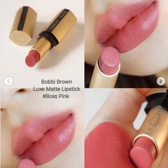 Son Bobbi Brown Luxe Matte Lipstick lì mịn, lâu trôi #303 Boss Pink - Hồng cam đất (HOT)