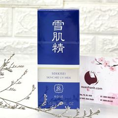 Chống nắng Kose Sekkisei UV Milk SPF50+/PA++++ dạng sữa thoáng nhẹ và sáng da, 55ml