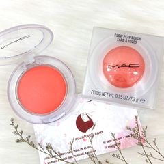 Phấn má hồng Mac Glow Play Blush dạng kem #Groovy - cam đào dịu dàng, tươi trẻ.
