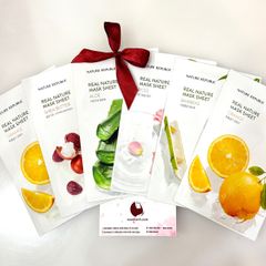 Combo 6 mặt nạ Nature Republic Real Nature Mask Sheet - dưỡng sáng căng mịn da