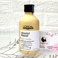 Dầu gội L'oreal Absolut Repair Protein + Gold Quinoa chăm sóc và phục hồi tóc hư tổn, 300ml