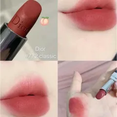 Son Dior Rouge Velvet nhung mịn lì, lâu trôi, #772 Classic Rosewood - hồng trà (NEW)