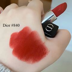 Son Dior Rouge Velvet nhung mịn lì, lâu trôi, #840 Rayonnante - đỏ cam đất 
