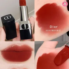 Son Dior Rouge Velvet nhung mịn lì, lâu trôi, #840 Rayonnante - đỏ cam đất 