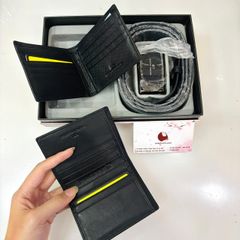 Bộ thắt lưng và ví da nam Valentino Creation 3 món da thật (LIMITED)