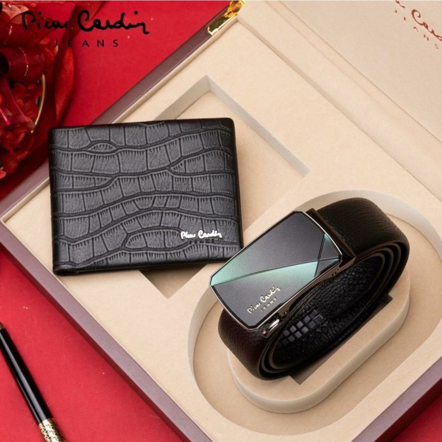 Bộ thắt lưng và ví da nam Pierre Cardin lịch lãm, sang trọng 