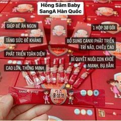 Hồng sâm trẻ em SangA Baby giúp ăn ngon và tăng miễn dịch - TĂNG 1 COMBO BẢO VỆ BÉ