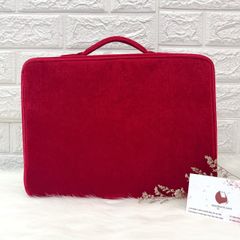 Túi vali Estee Lauder tiện dụng đựng mỹ phẩm to đẹp, màu đỏ sang trọng.