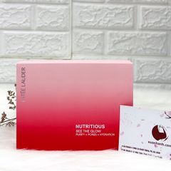 Set Estee Lauder Nutritious See The Glow sáng căng mịn da, thu nhỏ lỗ chân lông.