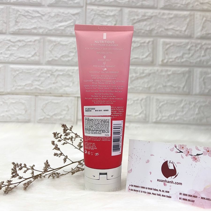 Sữa rửa mặt Estee Lauder Nutritious 2in1 sạch dịu nhe và sáng mịn da 125ml