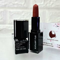 Son Shu Rouge Unlimited Kinu Matte lì mịn, #OR590 cam cháy nóng bỏng, hiện đại 