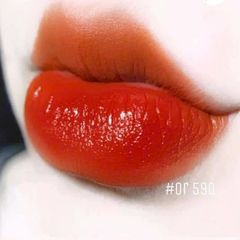 Son Shu Rouge Unlimited Kinu Matte lì mịn, #OR590 cam cháy nóng bỏng, hiện đại 