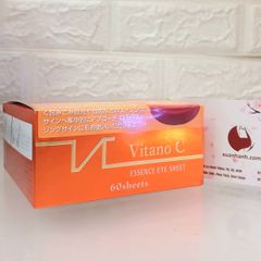 Mặt nạ mắt Vitano C Essence hàng nội địa Nhật chống oxy hóa, trẻ hóa da mắt - 60 miếng (NEW)