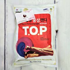 Kẹo hồng sâm không đường T.O.P Red Ginseng No Sugar - cao cấp, ngọt dịu, 500g.