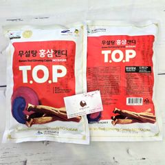 Kẹo hồng sâm không đường T.O.P Red Ginseng No Sugar - cao cấp, ngọt dịu, 500g.