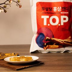Kẹo hồng sâm không đường T.O.P Red Ginseng No Sugar - cao cấp, ngọt dịu, 500g.