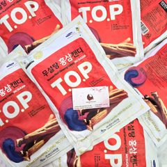 Kẹo hồng sâm không đường T.O.P Red Ginseng No Sugar - cao cấp, ngọt dịu, 500g.
