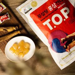 Kẹo hồng sâm không đường T.O.P Red Ginseng No Sugar - cao cấp, ngọt dịu, 500g.