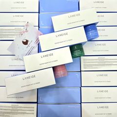 Combo 3 mặt nạ ngủ Laneige Good Night Kit cho mặt và môi dùng nhanh