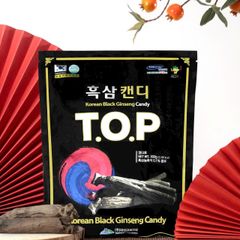 Kẹo hắc sâm Black Sinseng T.O.P giảm stress, chống say xe, thơm miệng, 300g