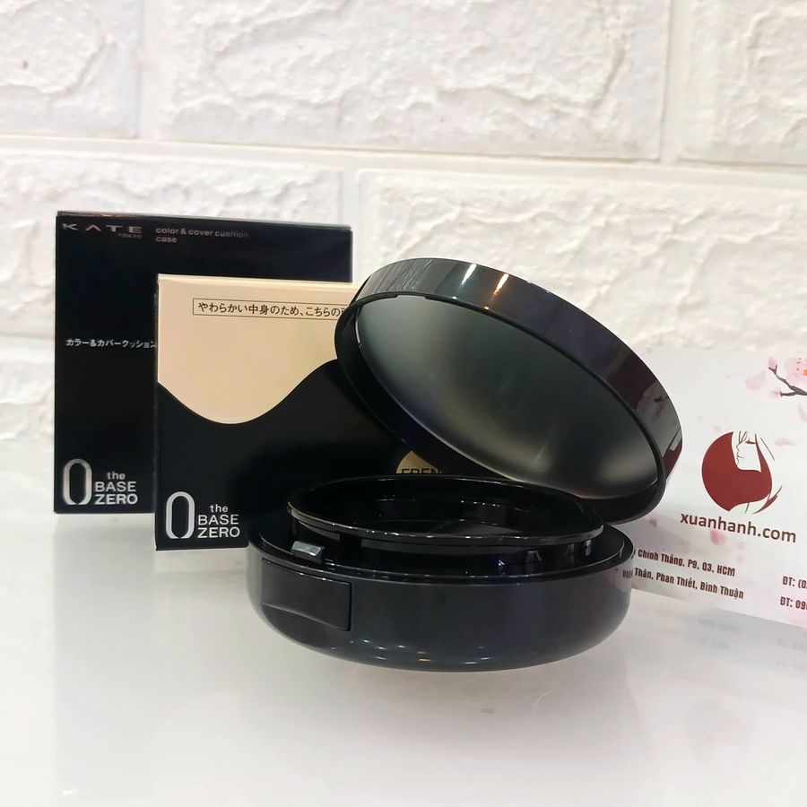 Phấn nước Cushion Kanebo Kate Color & Cover SPF50+ chống nắng, làm đẹp, hộp và lõi. 