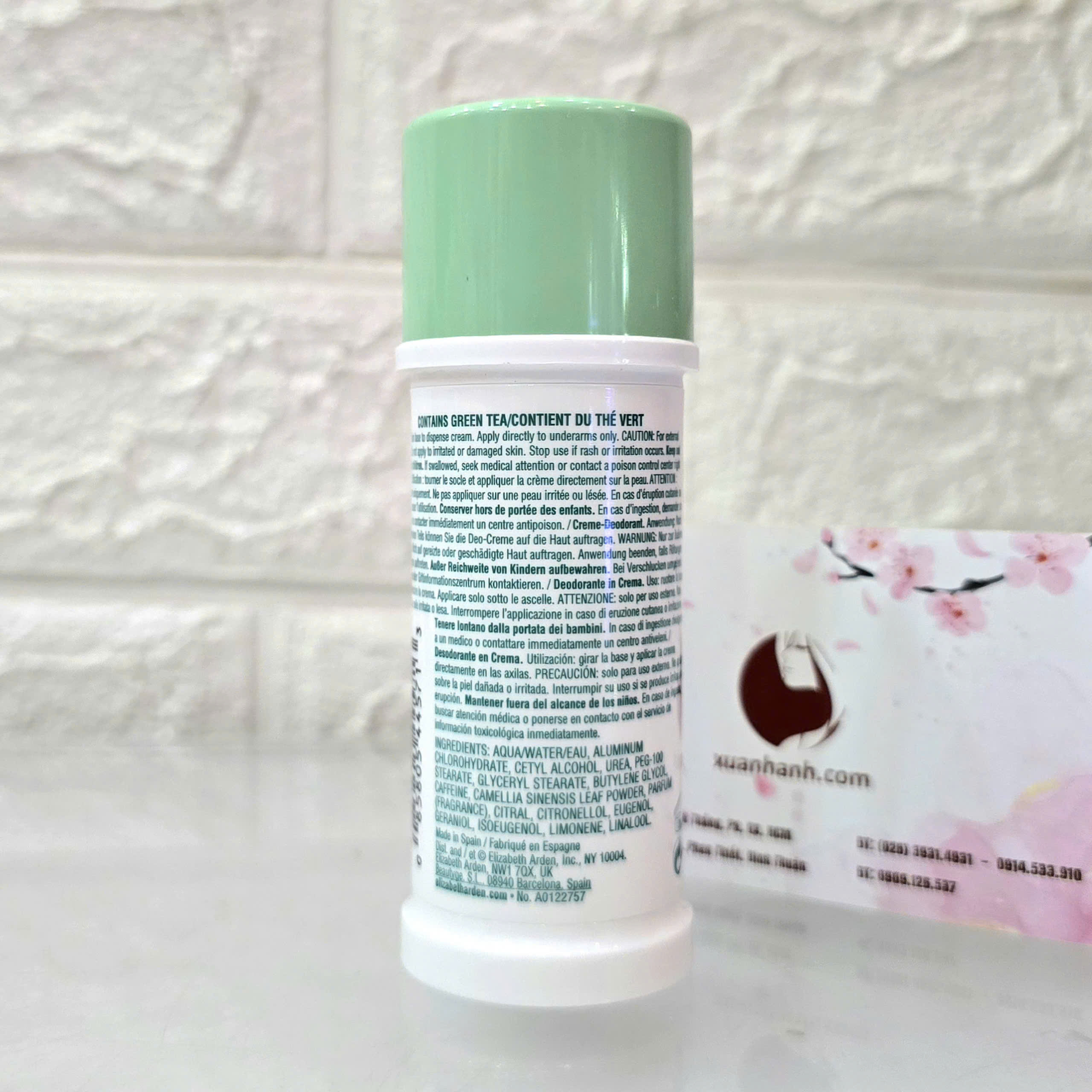 Lăn khử mùi Elizabeth Arden Green Tea kháng khuẩn, khử mùi, thơm mát, 40ml