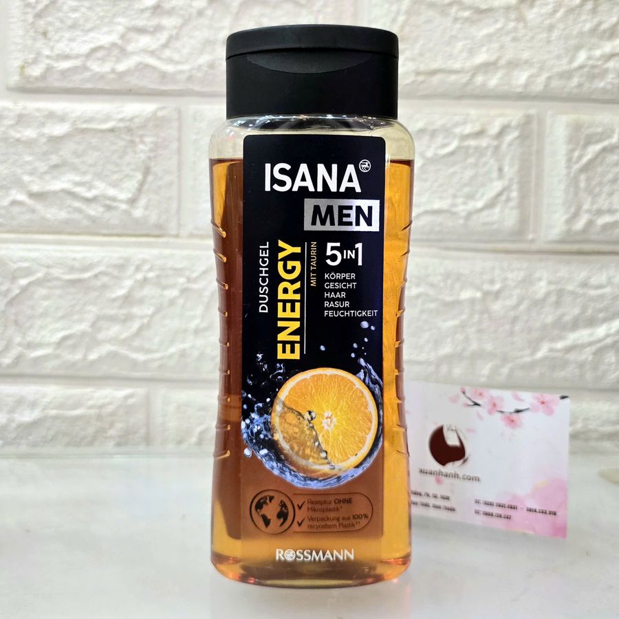 Tắm gội nam Isana Men 5in1 hương thơm nam tính, quyến rũ - Hàng nội địa Đức.
