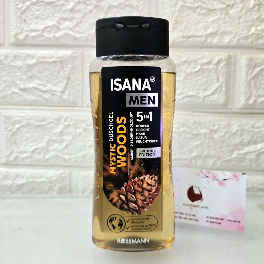 Tắm gội nam Isana Men 5in1 hương thơm nam tính, quyến rũ - Hàng nội địa Đức.