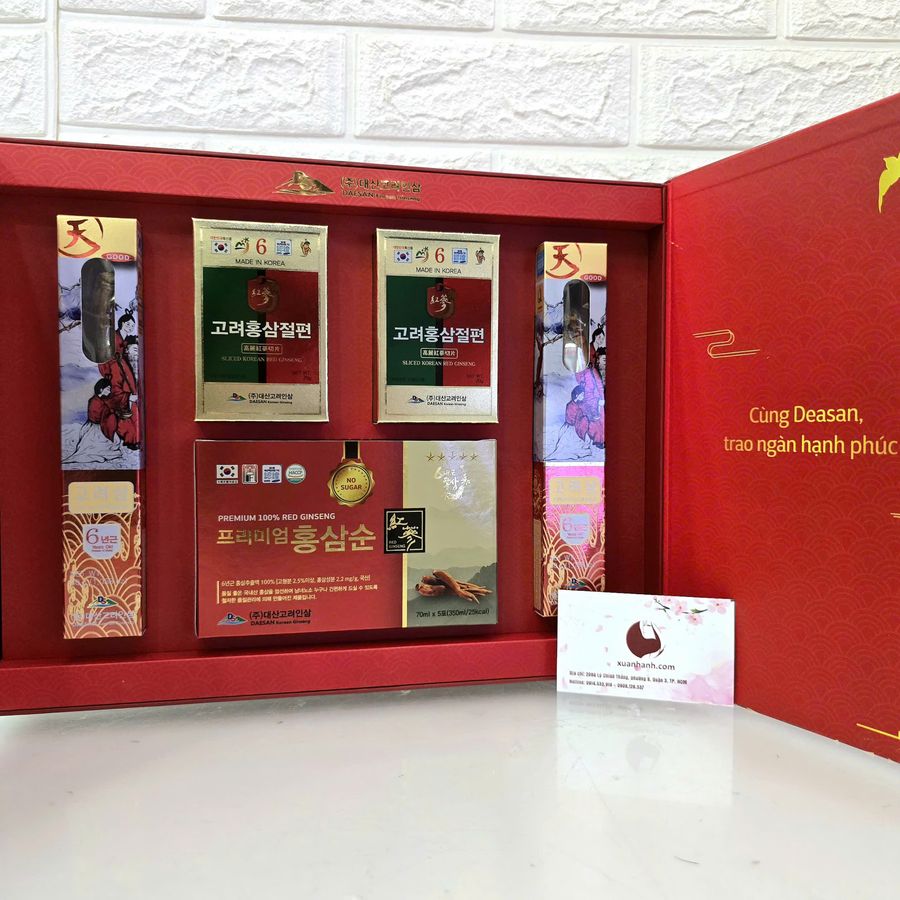 Bộ quà tặng hồng sâm Daesan Đại Cát Đại Lợi - tốt cho sức khỏe (New 2025)