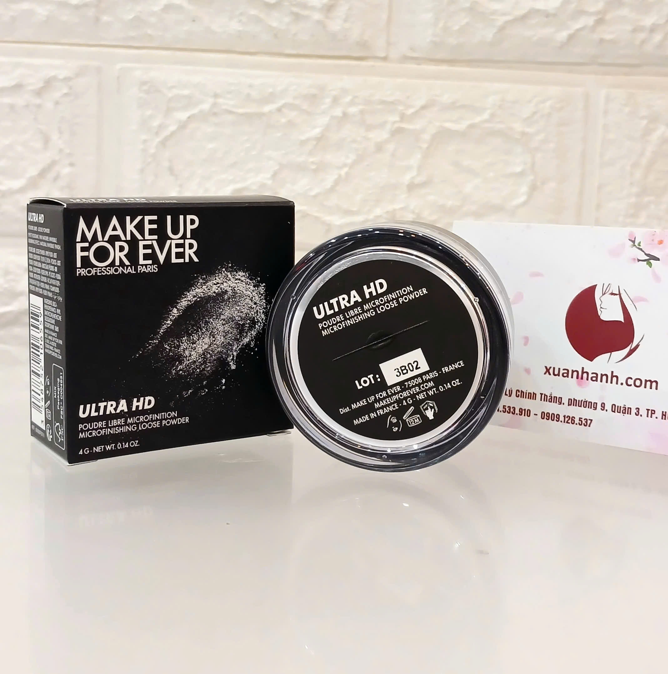 Phấn phủ bột Make up For Ever Ultra HD Loose Powder siêu mịn, kìm dầu, 4g.