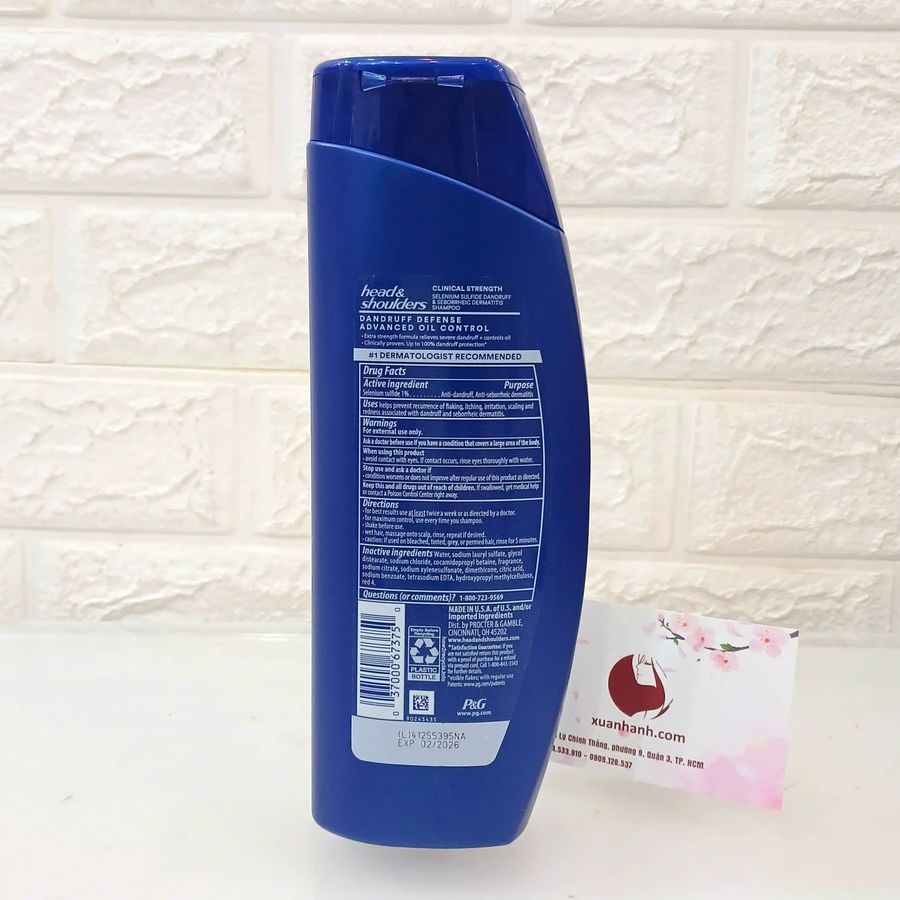 Gội xả 2in1 Head & Shoulders Clinical Strength Dandruff dòng thuốc đặc trị gàu 400ml (Tím)