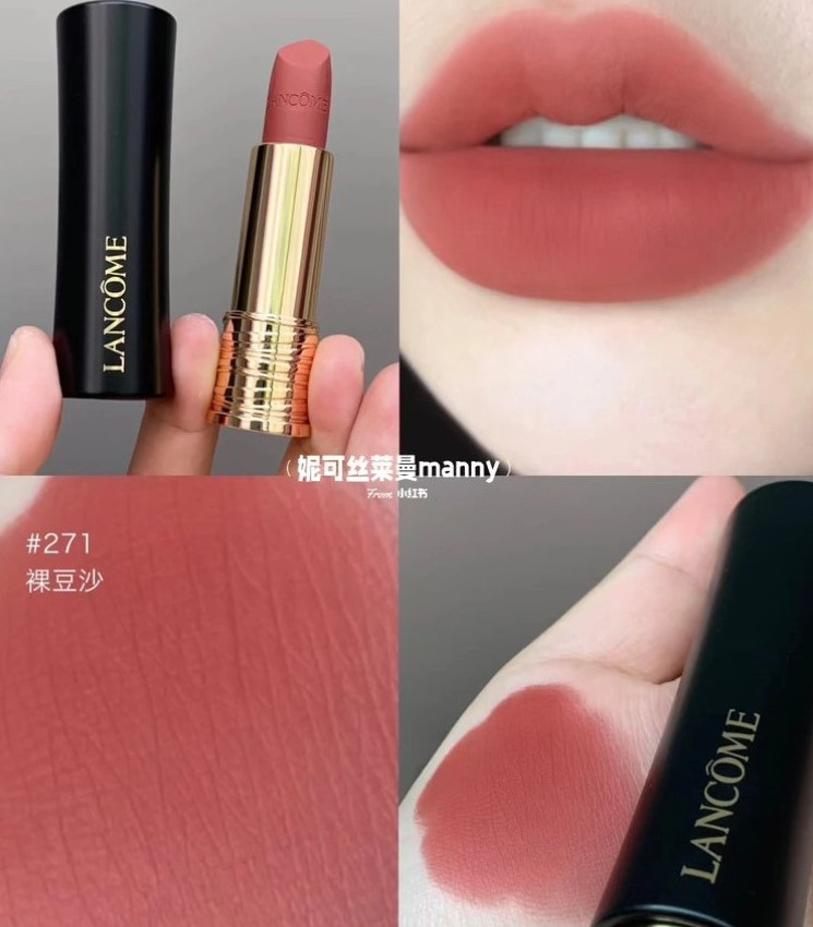 Son Lancome 271 L'absolu Rouge Drama Matte lì mịn, lâu trôi, cam đất