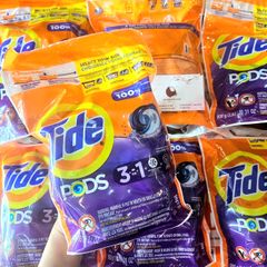 Viên giặt xả Tide Pods Spring Mỹ 3in1 sạch nhanh, thơm lâu, bền màu vải - 38pcs (New)