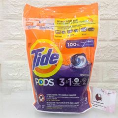 Viên giặt xả Tide Pods Spring Mỹ 3in1 sạch nhanh, thơm lâu, bền màu vải - 38pcs (New)