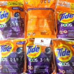 Viên giặt xả Tide Pods Spring Mỹ 3in1 sạch nhanh, thơm lâu, bền màu vải - 38pcs (New)