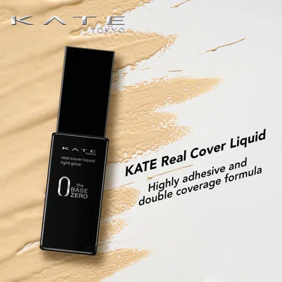 Set kem nền Kanebo Kate Light Glow che phủ tốt và căng mướt da, #01 trắng sáng (Limited)