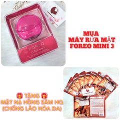 Máy rửa mặt FOREO LUNA mini 3 làm sạch sâu, bỏ 99.5% bụi bẩn #Fuchsia- TẶNG 10 NẠ HỒNG SÂM