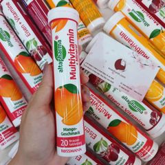 Viên sủi Multivitamin bổ sung Vitamin và khoáng chất thiết yếu từ Đức, #Xoài - 20 viên