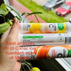 Viên sủi Multivitamin bổ sung Vitamin và khoáng chất thiết yếu từ Đức, #Xoài - 20 viên
