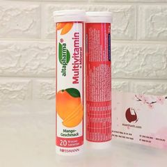 Viên sủi Multivitamin bổ sung Vitamin và khoáng chất thiết yếu từ Đức, #Xoài - 20 viên