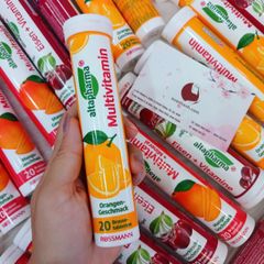 Viên sủi Multivitamin bổ sung Vitamin và khoáng chất thiết yếu từ Đức, #Cam - 20 viên