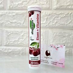 Viên sủi Multivitamin bổ sung Vitamin và khoáng chất thiết yếu từ Đức, #Cherry - 20 viên