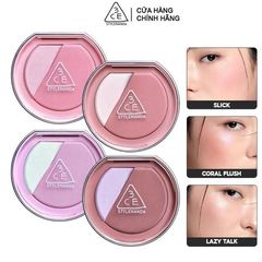 Phấn má hồng 3CE Blushlighter bắt sáng, siêu xinh #Coral Flush - cam san hô trẻ trung