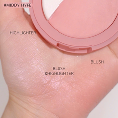 Phấn má hồng 3CE Blushlighter bắt sáng, siêu xinh #Middy Hype - cánh hồng phai tiểu thư